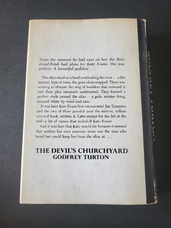 The Devil’s Churchyard by Godfrey Turton 1970 1st Edition Horror Hardcover Doubleday