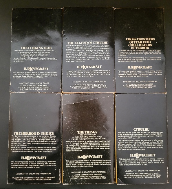 The Complete Ballantine 1977 Edition with John Holms H.P. Lovecraft Tales of Chtulu Books Set