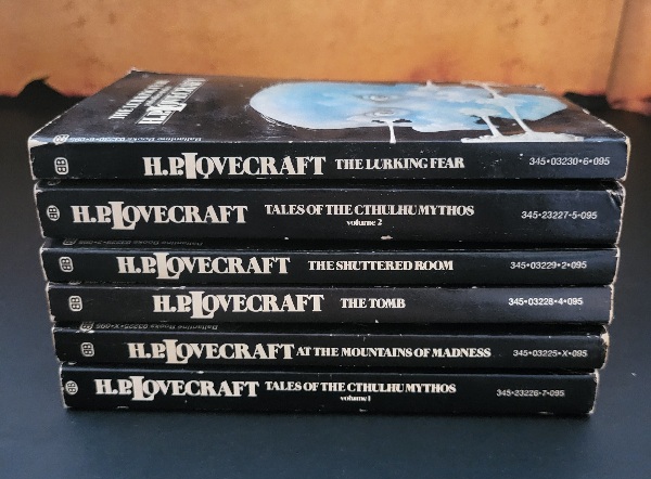 The Complete Ballantine 1977 Edition with John Holms H.P. Lovecraft Tales of Chtulu Books Set