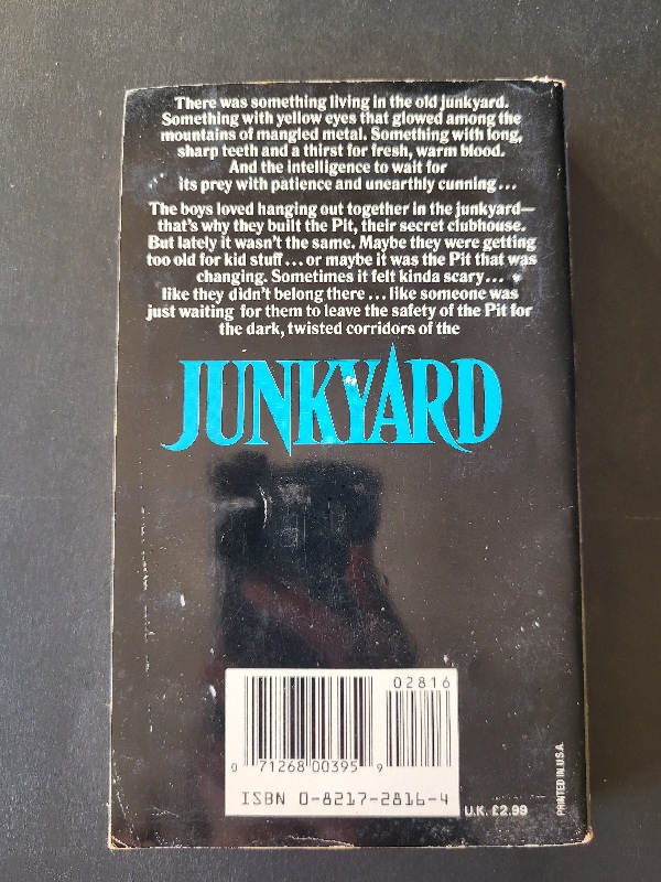 Junkyard by Barry Porter 1989 Zebra Horror Paperbacks from Hell