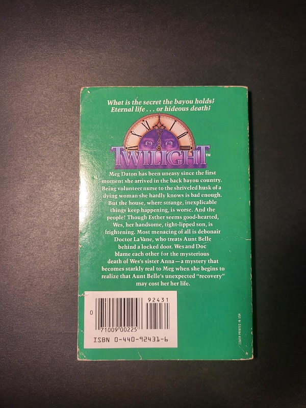 Twilight: #21 Evil on the Bayou by Richie Tankersley Cusick August 1984 1st Printing Dell YA Horror Paperback