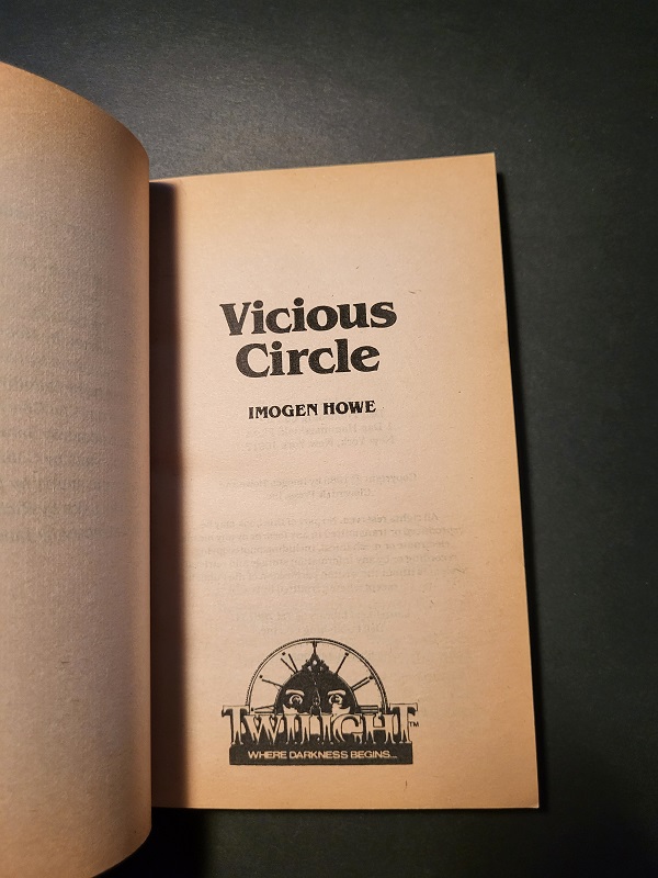 Twilight: #13 Vicious Circle by Imogen Howe July 1983 1st Printing Dell YA Horror Paperback