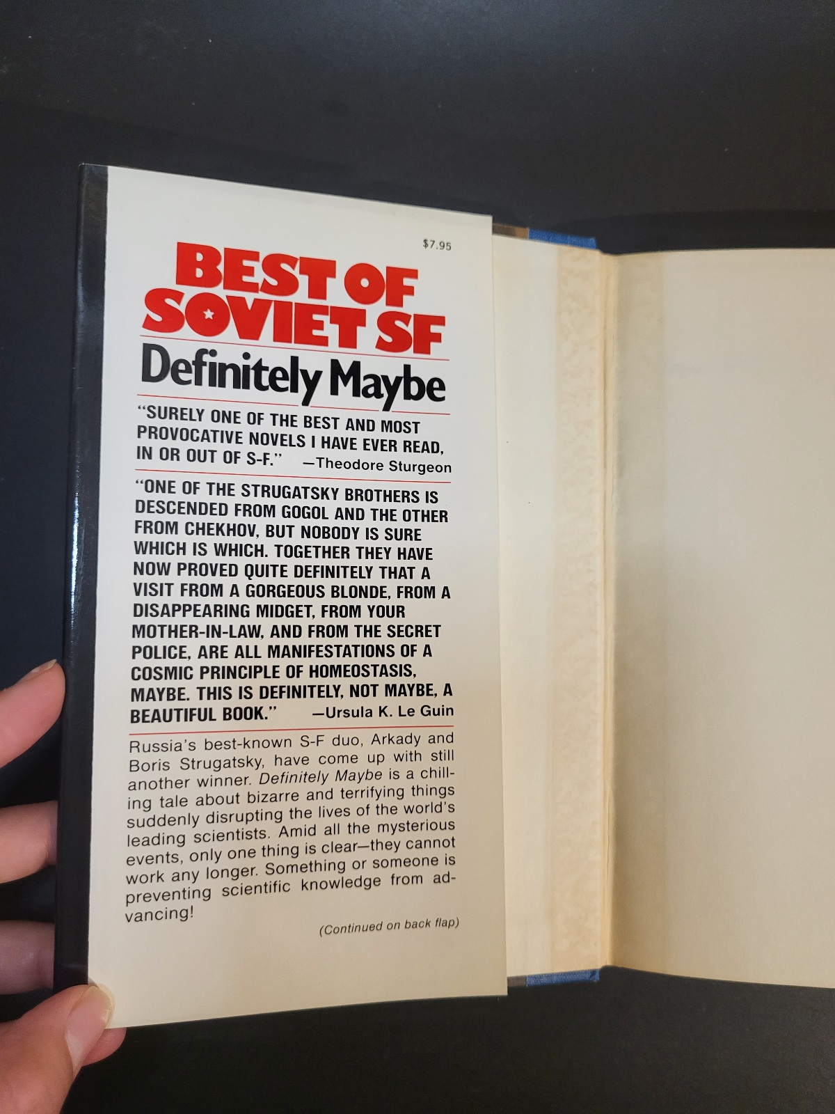 Best of Soviet SF: Definitely Maybe by Arkady and Boris Sturgatsky First Edition 1978 MacMillan Hardcover Rare