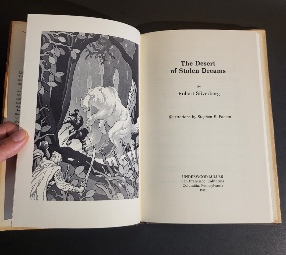 The Desert of Stolen Dreams by Robert Silverberg Illustrated by Stephen E. Fabian1981 Underwood-Miller First Edition Hardcover Science Fiction