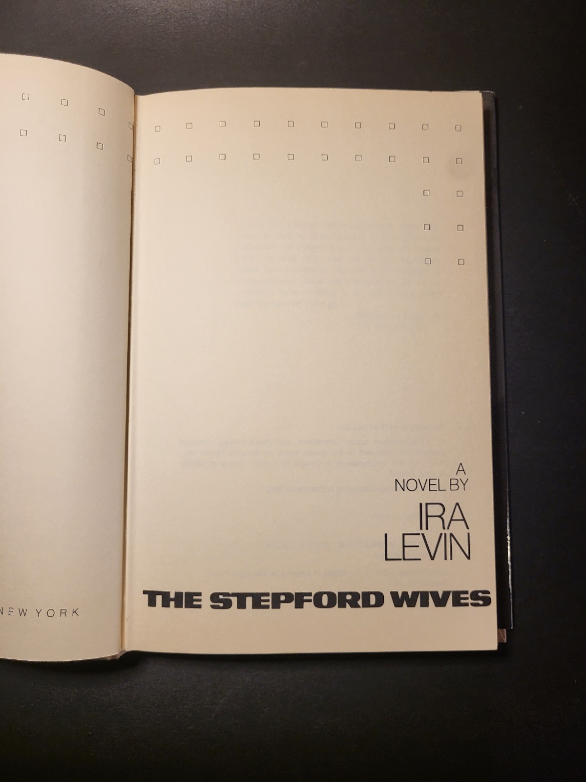 The Stepford Wives by Ira Levin First Edition 1972