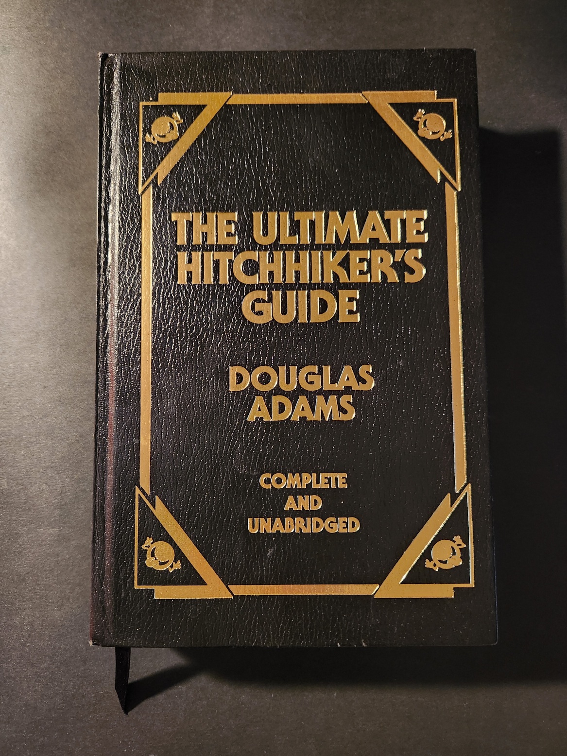 The Ultimate Hitchhiker's Guide by Douglas Adams Portland House Missprint Leatherbound 1986 Peter Cross Illustrations