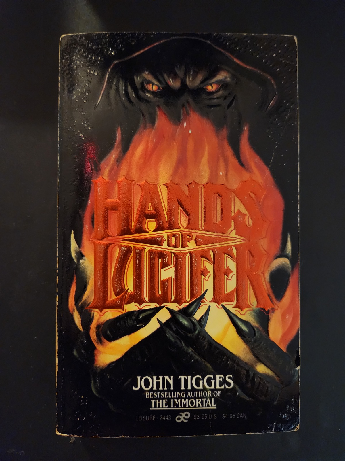 Hands of Lucifer by John Tigges 1987 Leisure Horror Paperback