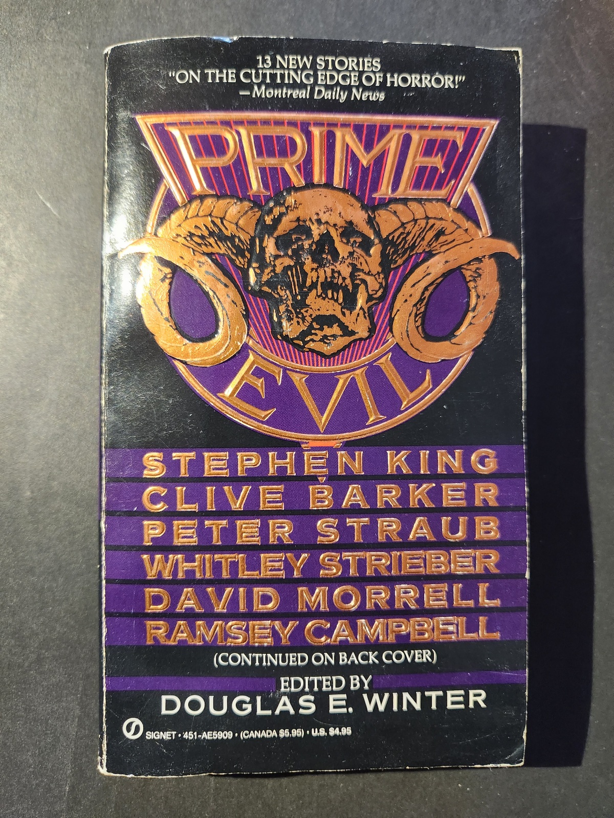 Prime Evil introduced by Douglas E Winter Signet Horror Anthology Paperback 1989