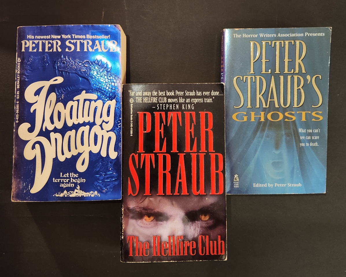 Peter Straub 3 book Bundle: Floating Dragon, The Hellfire Club & Peter Straub's Ghosts Horror Paperbacks