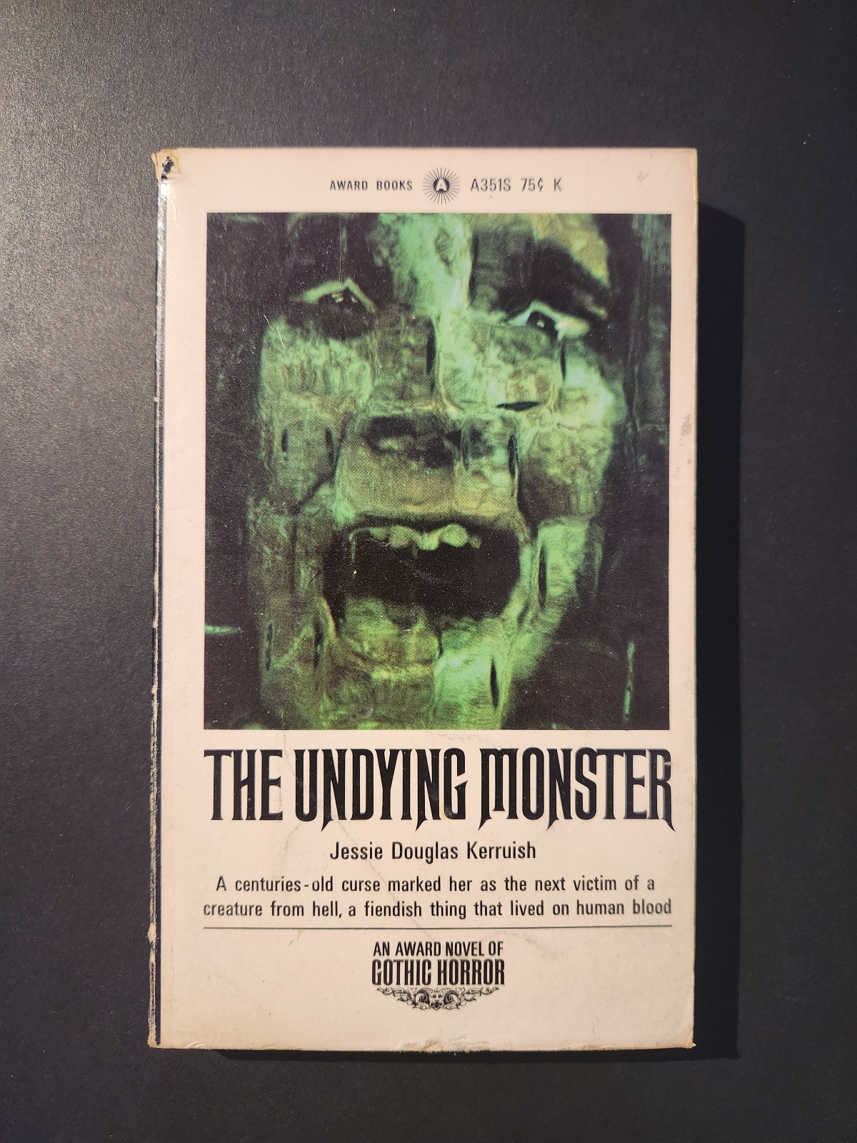 The Undying Monster by Jessie Douglas Kerruish 1968 Award Books Horror Paperback