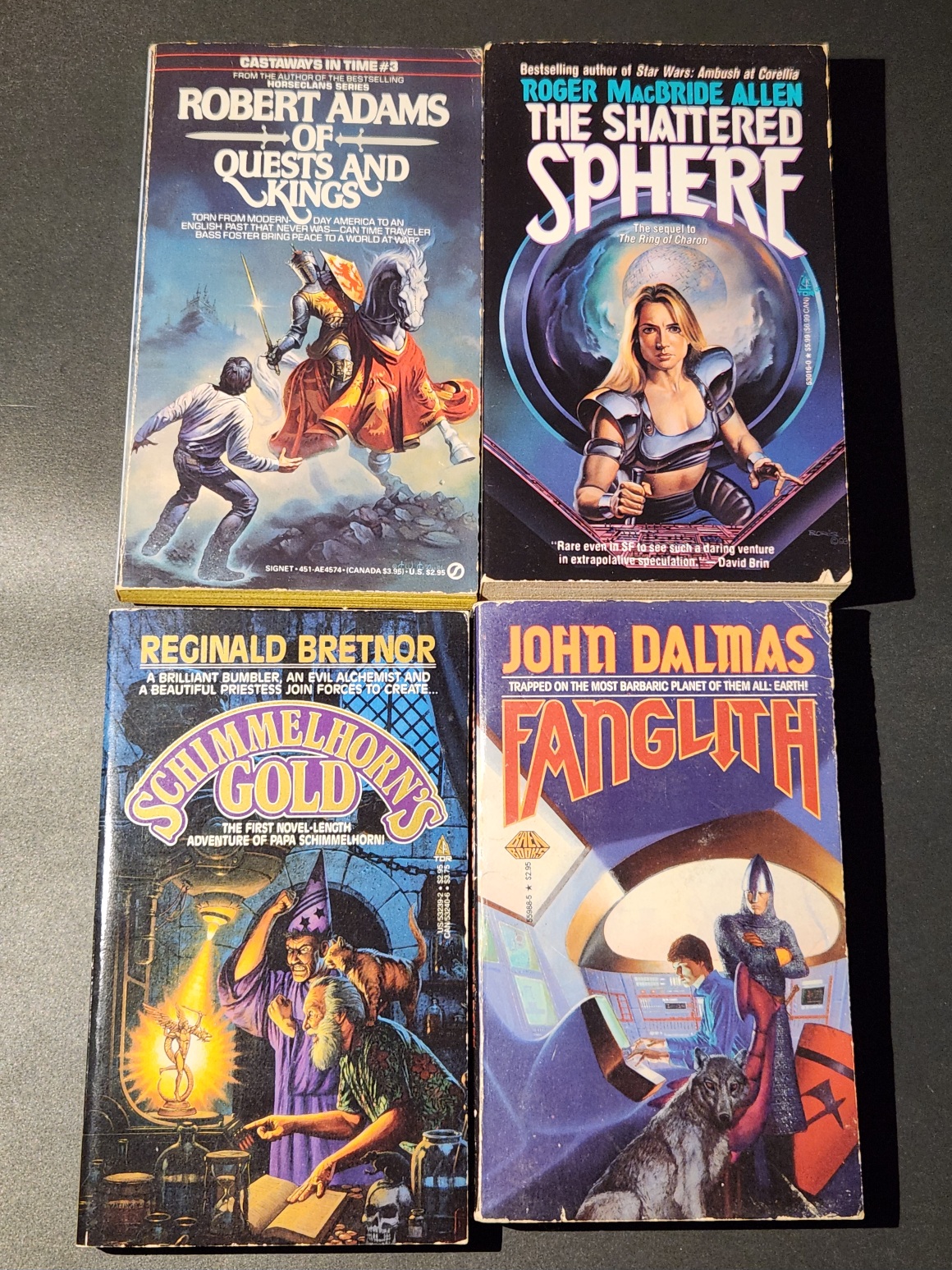 Science Fiction 4 Paperbacks: John Dalmas, Reginald Bretnor, Roger MacBride Allen & Robert Adams