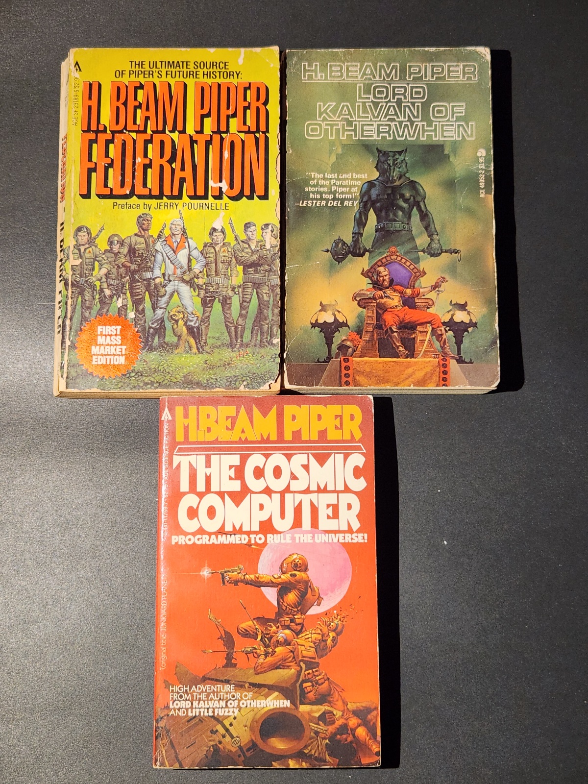 3 H. Beam Piper Science Fiction Paperbacks