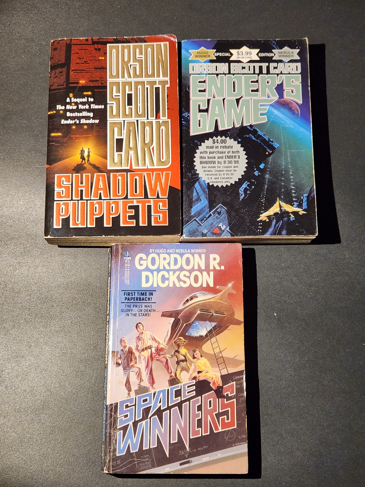 3 Science Fiction Paperbacks: Gordon R. Dickson & Orson Scott Card