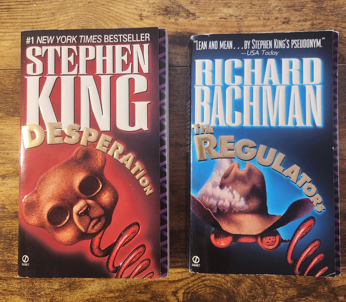 Desperation & The Regulators by Stephen King (Richard Bachman) Signet Paperback Set 1st Signet Printing 1997