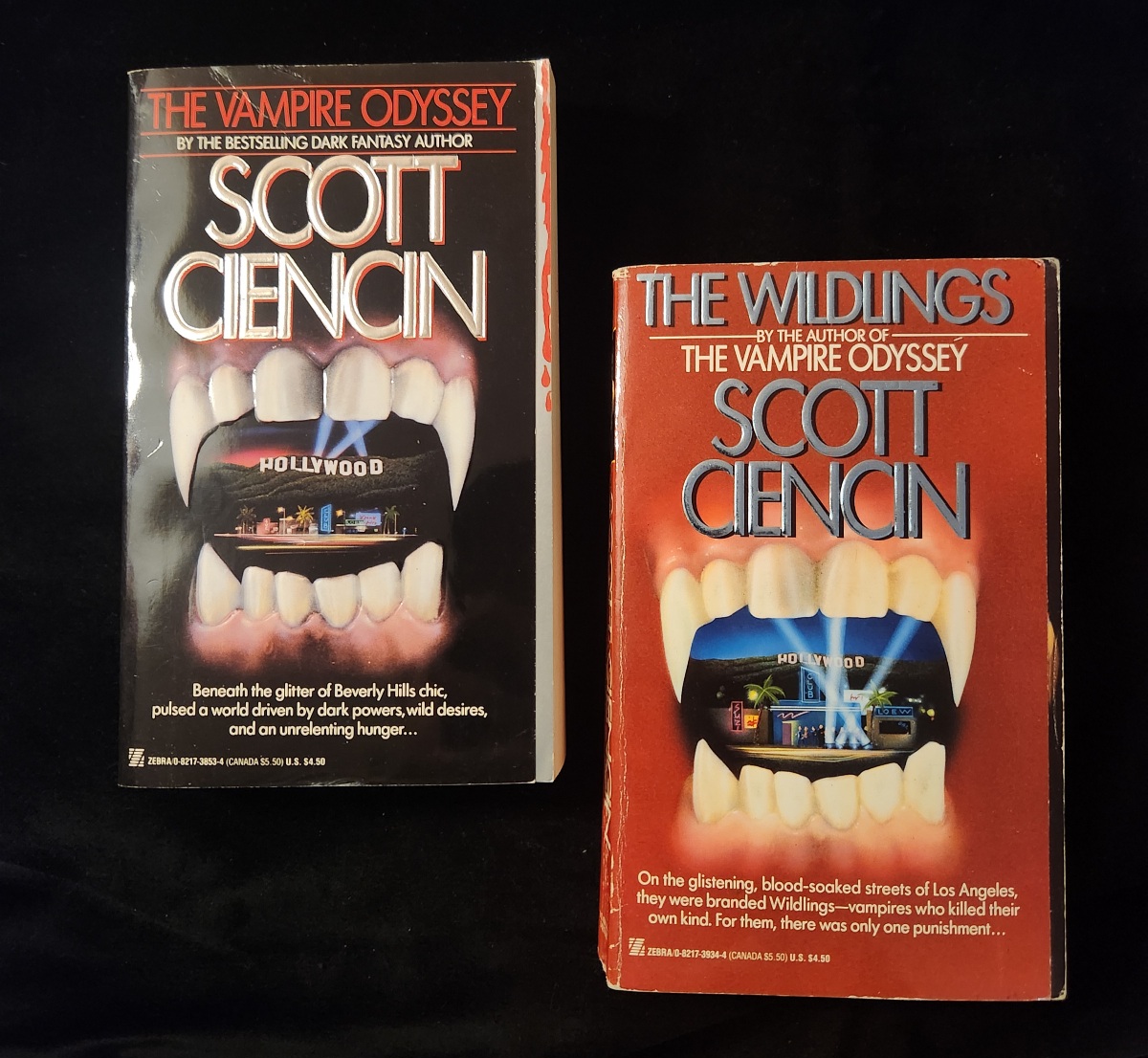 The Vampire Odyssey / The Wildlings by Scott Ciencin 1992 Zebra Horror Paperbacks