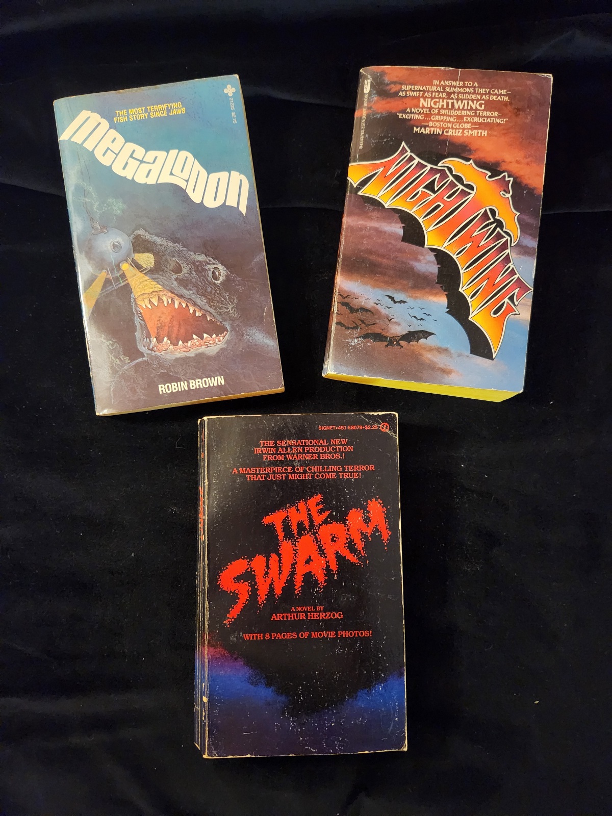 Paperbacks from Hell: Animals Attack Set of 3: The Swarm, Nightwing, Megalodon