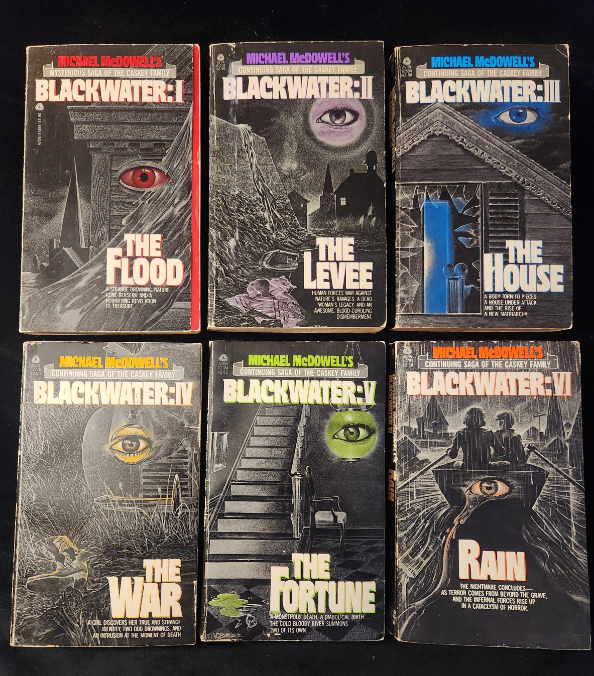 Blackwater Series by Michael McDowell 1983 Avon Complete Paperback Set of 1st Printings