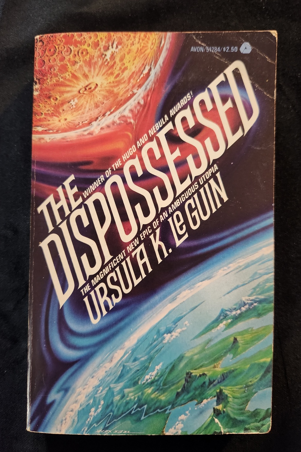 The Dispossessed by Ursula K. Le Guin 1975 Avon Vintage Science Fiction Paperback